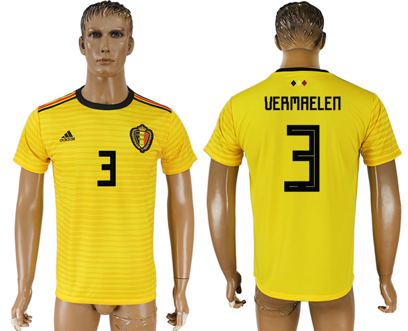 2018 world cup Maillot de foot BELGIUM #3 VERMAELEN